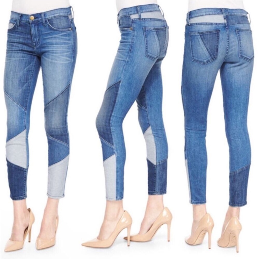 Current Elliott The Stiletto Patchwork skinny jeans Size 24